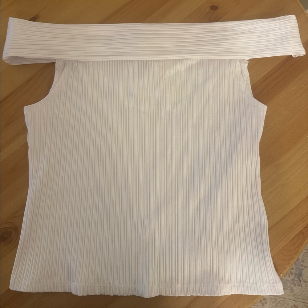 Madewell Ribbed Off the Shoulder Shirt NWT
